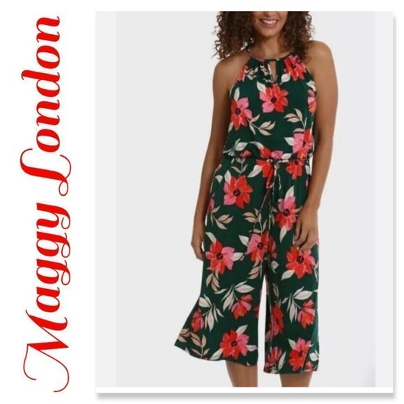 NWT Maggy London Lottie Cropped Jumpsuit - Picture 1 of 10